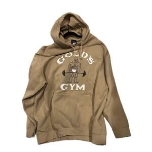 Gold's Gym Tan Pullover Hoodie Mens 2XL